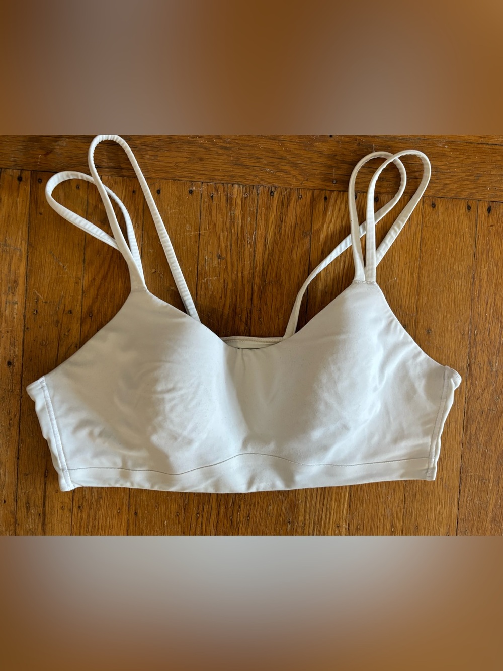 Lululemon Like a Cloud Women’s White Double-Strap Bralette size Medium
